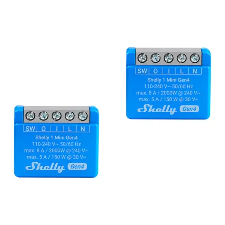 Set of 2 Shelly 1 Mini Gen4 Zigbee/Matter Controllers